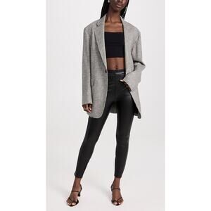 NWT Spanx II Ankle Skinny Luxe Black Faux Leather Pant Women’s Sz Small Petite